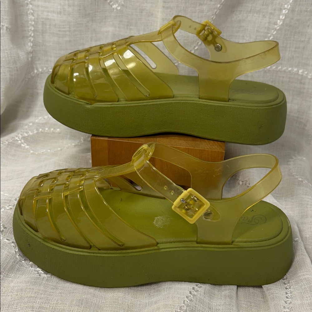 Fashion jelly platform sandals